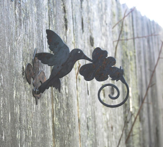 Rustic Hummingbird Floral Design Plant Bird Feeder Hanger Etsy