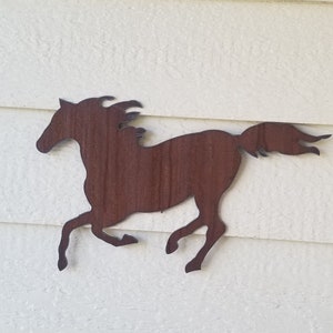Rustic Wild Horse Recycled Metal Wall Decor custom steel running horse