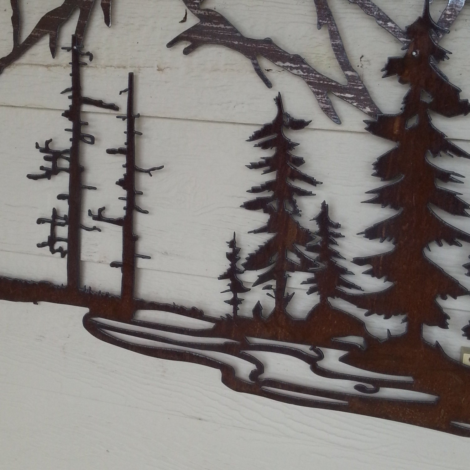 Copper Sun Recycled Steel Rustic Mountain Sculpture Custom Metal Art ...