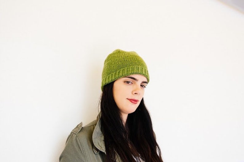 Unisex Hand Knit Wool Blend Beanie
