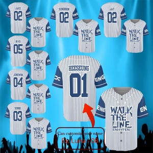 EN- World Tour 2025 Walk The Line Baseball Jersey, Custom EN World Tour Jersey, Personal Kpop Baseball Jersey, Kpop Tour Merch En Tour Shirt