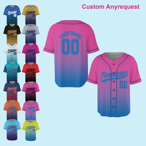 Custom Team Name Number Baseball Jersey Pinstripe, Matching Personalized Stripe Team Jersey, Custom Baseball Jersey for Men Women Youth Kids