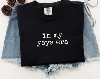 Camiseta Comfort Colors® "En mi época de Yaya", camiseta "Orgullo de abuela", camiseta "Rol familiar", regalo para abuela griega, top gráfico "Amor generacional"
