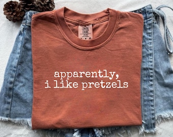 Comfort Colors® Brezel-Liebhaber-Shirt, lustiges Feinschmecker-T-Shirt, Snack-Shirt, sarkastisches Geschenk-Shirt, Brezel-Fan-Shirt, ich liebe Brezeln-Shirt