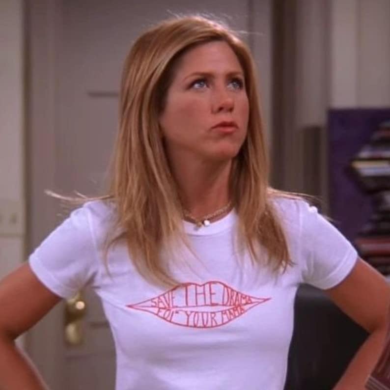 Save the Drama for Your Mama Baby Tee, Rachel Green Women's Y2K T-Shirts, Trendy Graphic Tee image 2