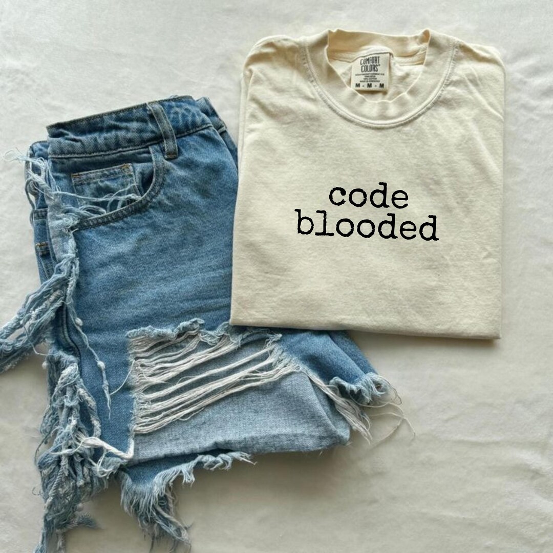 Comfort Colors® Code-blooded Coding T-shirt, Funny Programmer Tee for ...
