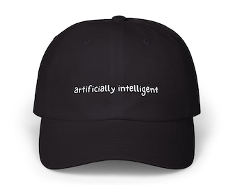 Gorra de papá bordada con humor de IA: gorra de algodón con inteligencia artificial