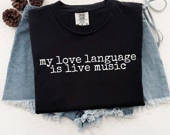 Comfort Colors Live Music Shirt, Concert Lover Gift Tee