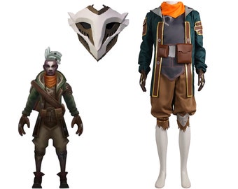 Arcane Ekko Cosplay Costume And Mask The Boy Who Shattered Time Uniform Outfits Halloween Carnival Suit For Man And Women
