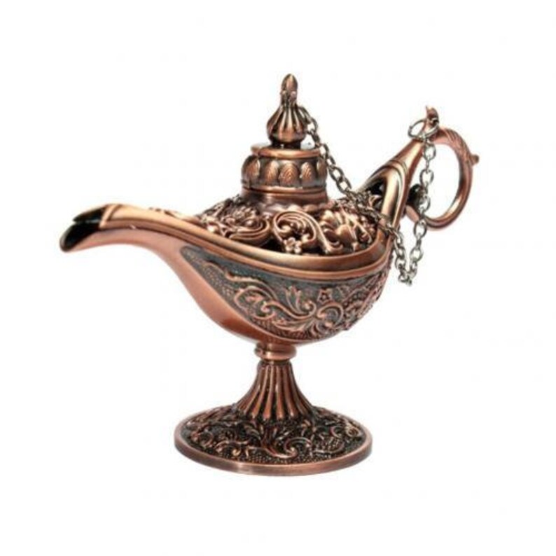 Retro Aladdin Lamp Tea Pot Zinc Alloy Office Home Desk Decor Collection Trendy Retro Aladdin Lamp Tea Pot Zinc Alloy Office Home Desk Decor Collection Trendy