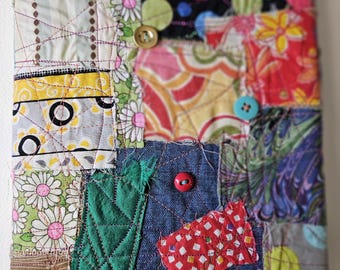 Shabby Chic Fabric Scrap Composition Notebook Cover
