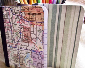 Kansas City Map Notebook, mini journal set, small jotter, bulk destination wedding favors, useful gifts for wedding guests, travel journal