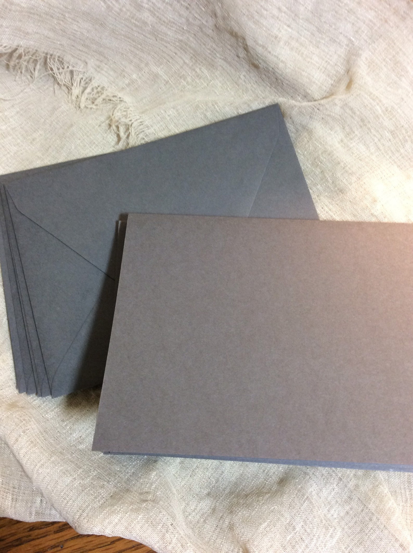 Grey note cards Set of 10 folded cardstock slate gray Etsy Nederland