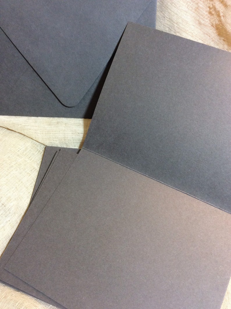 Set of 60 Small Grey cards 4 x 5 card set with Matching Etsy