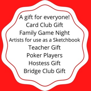 Joker notebook, Game Night score pad, playing card journal, Bridge Club gift, Poker Player, bridge tally, hostess thank you, mini sketchbook image 6