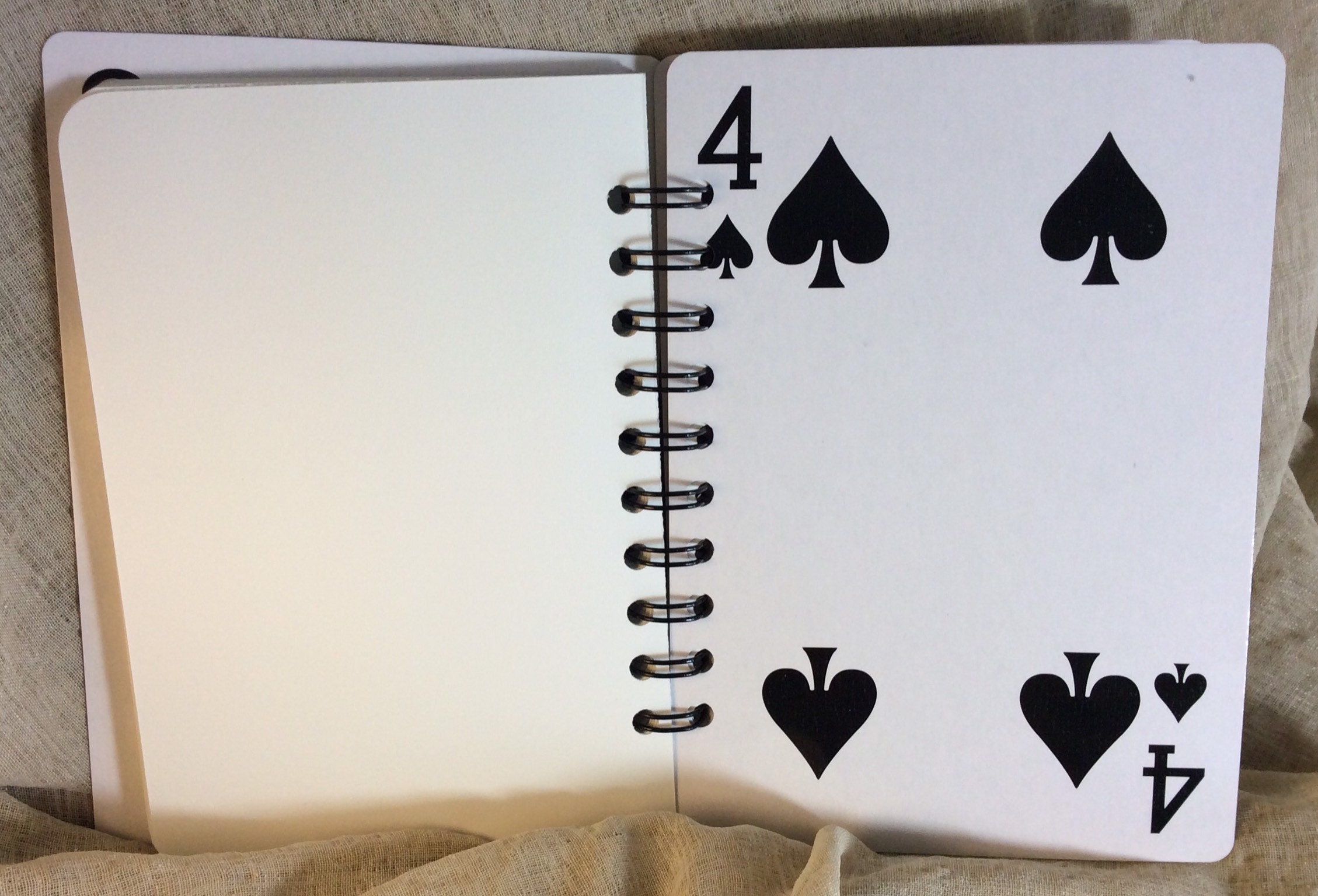 Playing Card Journal Game Score Pad Spiral Notebook Bridge - Etsy