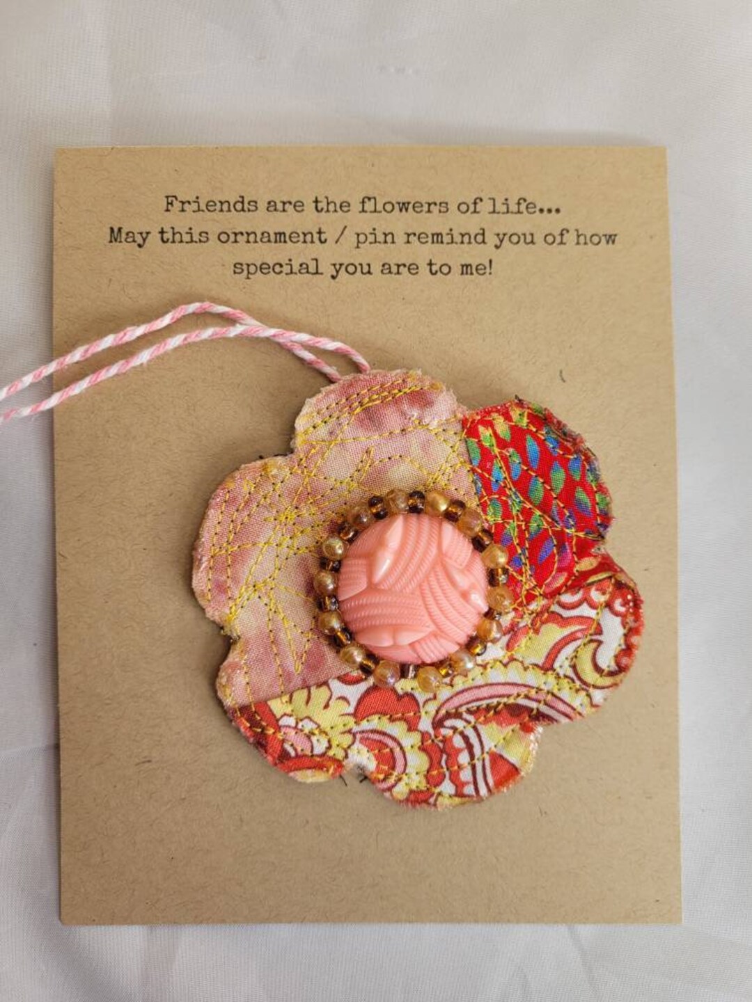 Floral Lapel Pin Christmas Ornament Gift for Friend Women Etsy