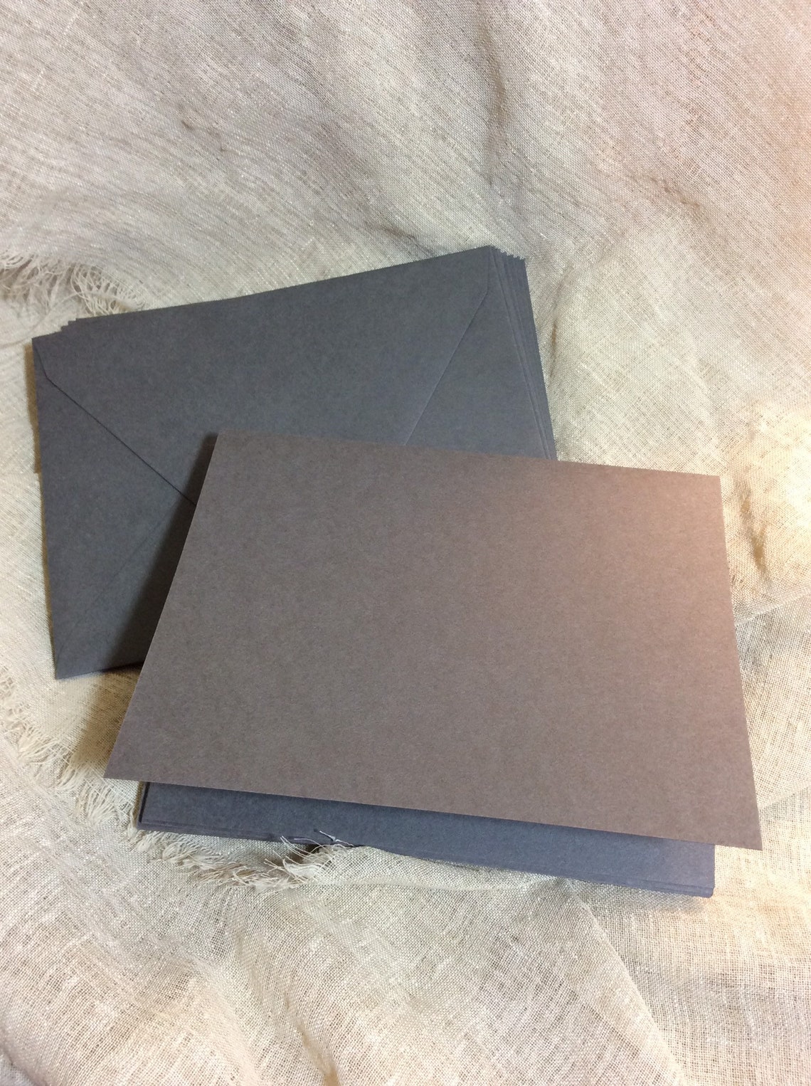 Set of 60 Small Grey cards 4 x 5 card set with Matching Etsy