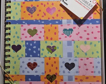Oversized Heart Journal: Woven Wallpaper Scrapbook, Spiral Bound