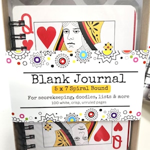 Playing Card Notebook: Upcycled Blank Journal, Poker Gift