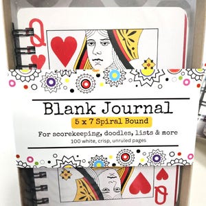 Playing Card Journal: Spiral Notebook, Game Scorepad, Sketchbook