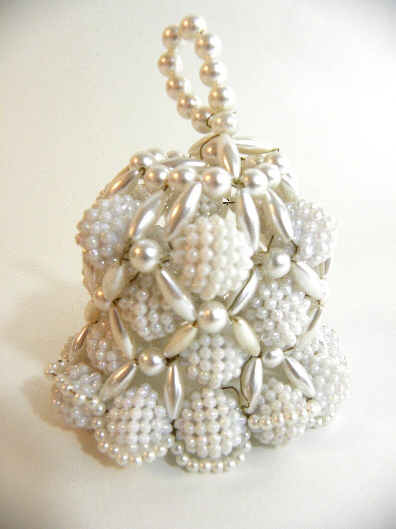 Vintage Beaded Bell Tree Ornament Etsy