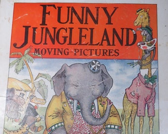 Vintage Funny Jungleland Moving Pictures Book 1909 Kellogg's Corn Flakes Ad