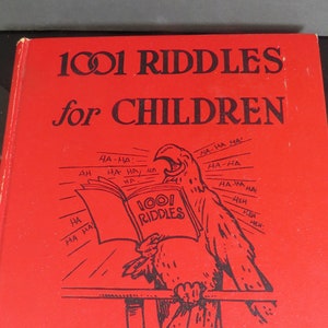 Vintage Child's 1001 Riddles for Children Hardback Book 1940s George ...