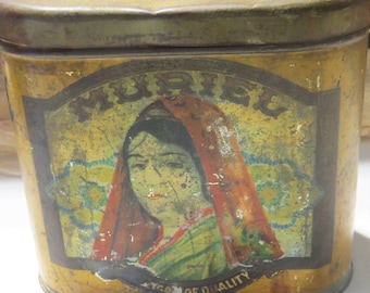 Vintage Murial Cigar Tin  Coronas 1920s District of Delaware Hard-to-Find Oval