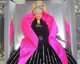 Vintage Happy Holiday Barbie/ Black Dress - Etsy