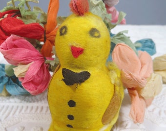 Vintage Baby Chick Spun Cotton Spring Summer Easter Decor Chicken