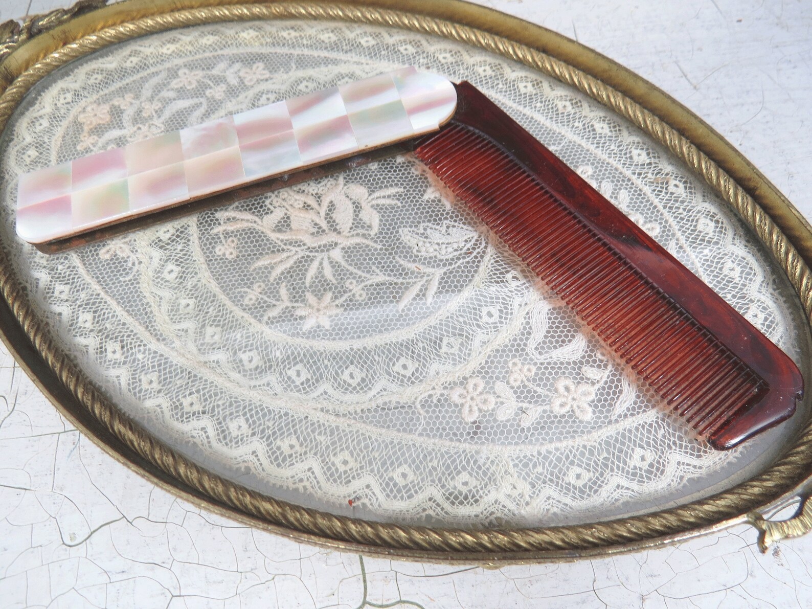 Mother of Pearl Folding Comb Tortoise Shell Comb Purse Etsy