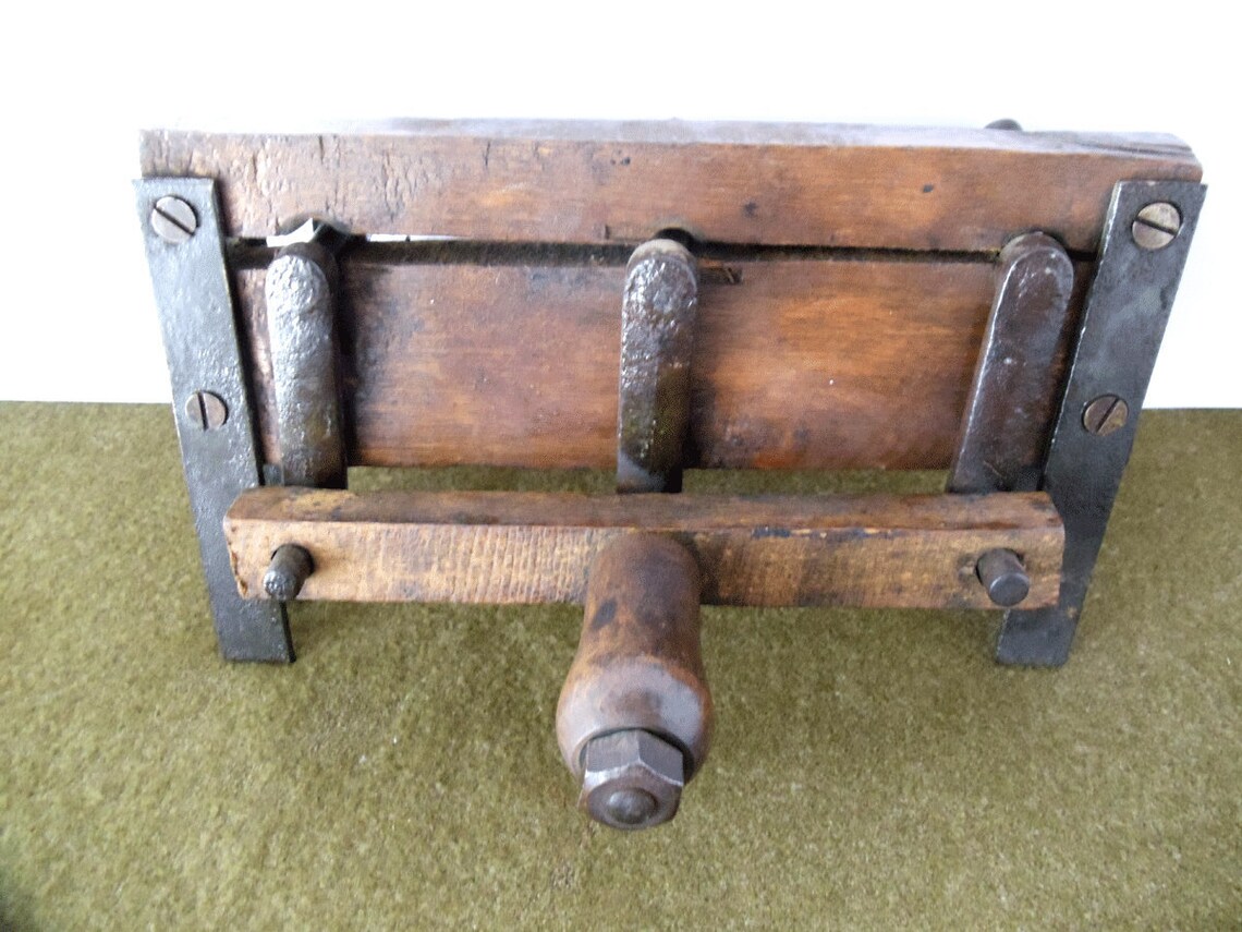 Antique Wooden and Cast Iron ROPE MAKER Primitive RARE Etsy