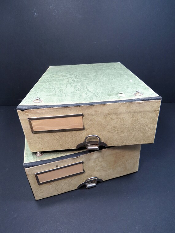 2 Storage Boxes Pull Out Drawers Office Supplies Photos Etsy