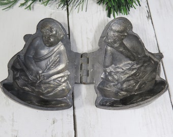 Vintage Angel Pewter Ice Cream, Candy Mold, E & Co., Eppelsheimer, Christmas