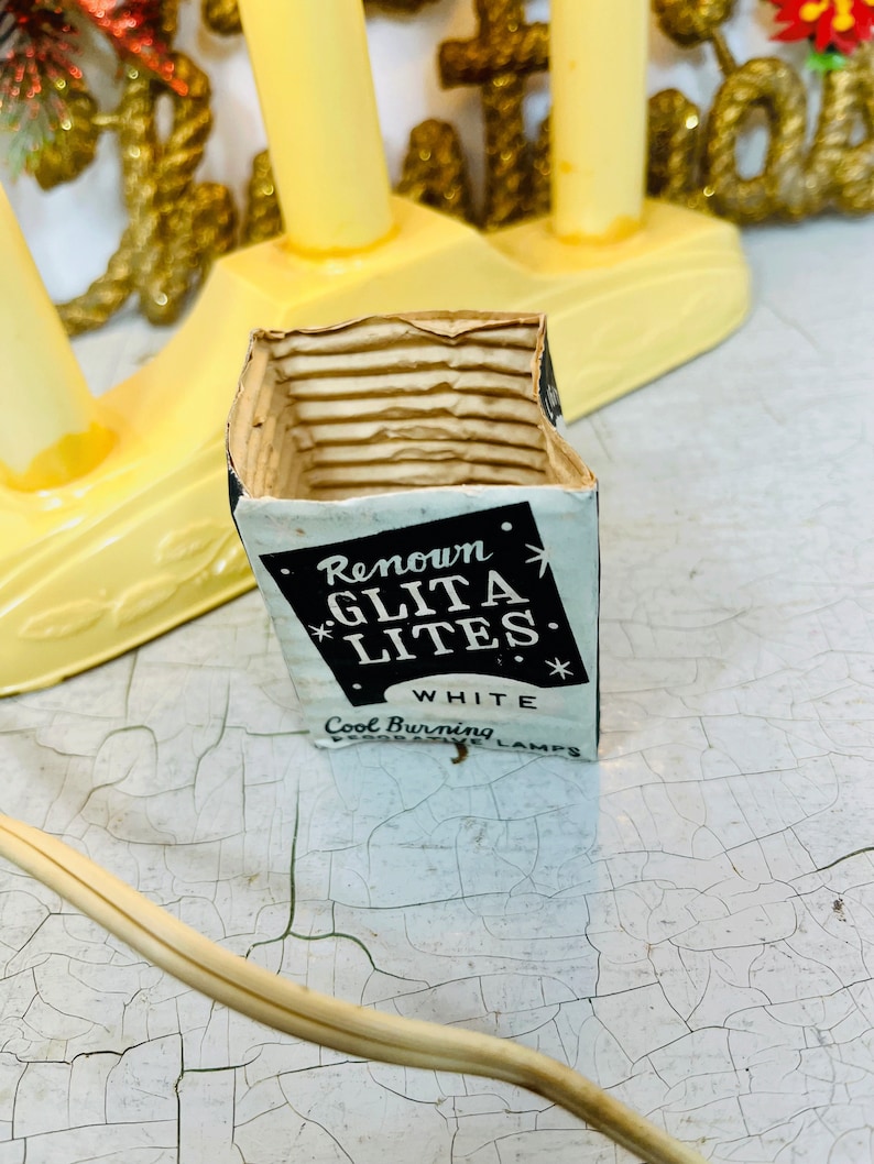 Vintage Christmas Tree Candolier With 3 Icy Light Bulbs, WORKS, Renown