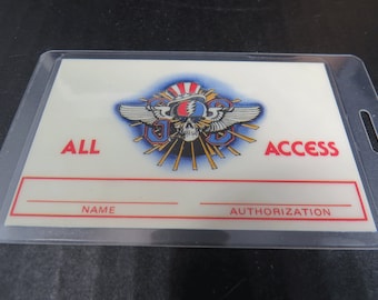 Grateful Dead All Access Backstage Pass, Laminated, Unused, 1982, Vintage