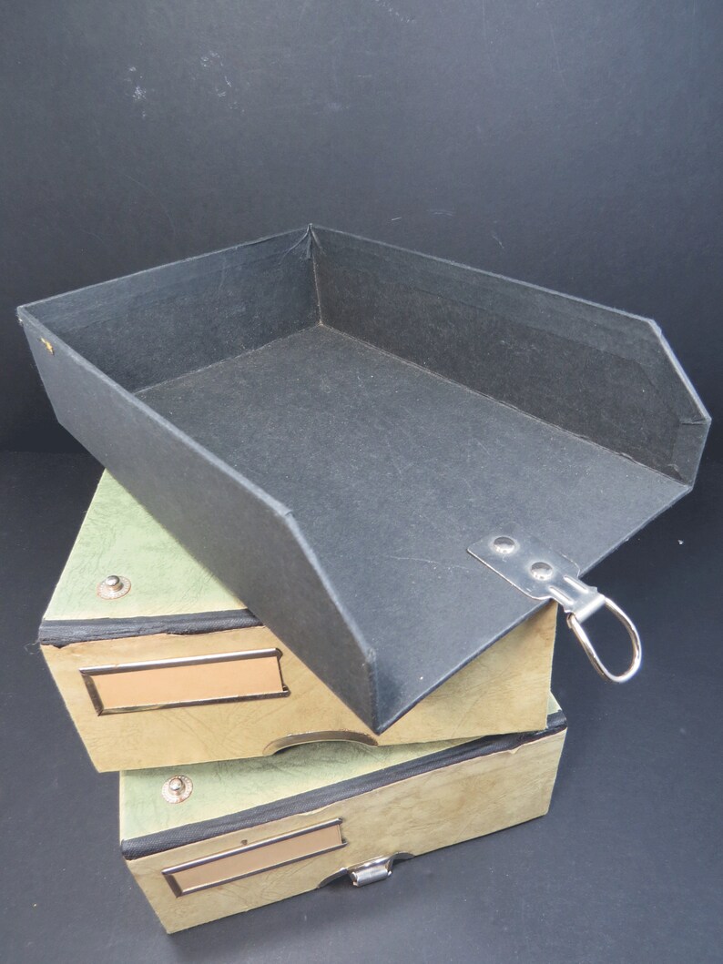 2 Storage Boxes Pull Out Drawers Office Supplies Photos Etsy