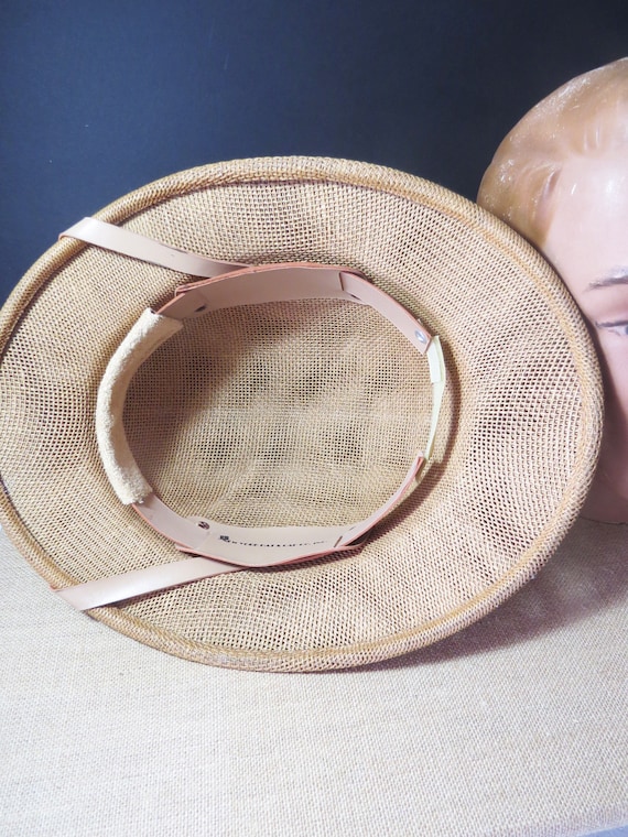 Vintage Men's Pith Safari Helmet Hat Straw New Yo… - image 5