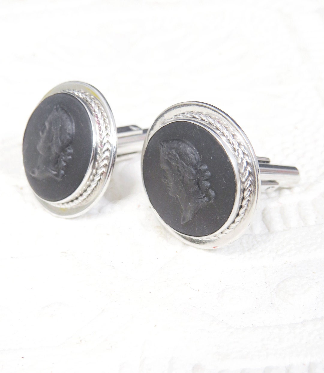 Vintage Destino Wedgwood Cufflink Set Sterling Silver 12K GP Etsy