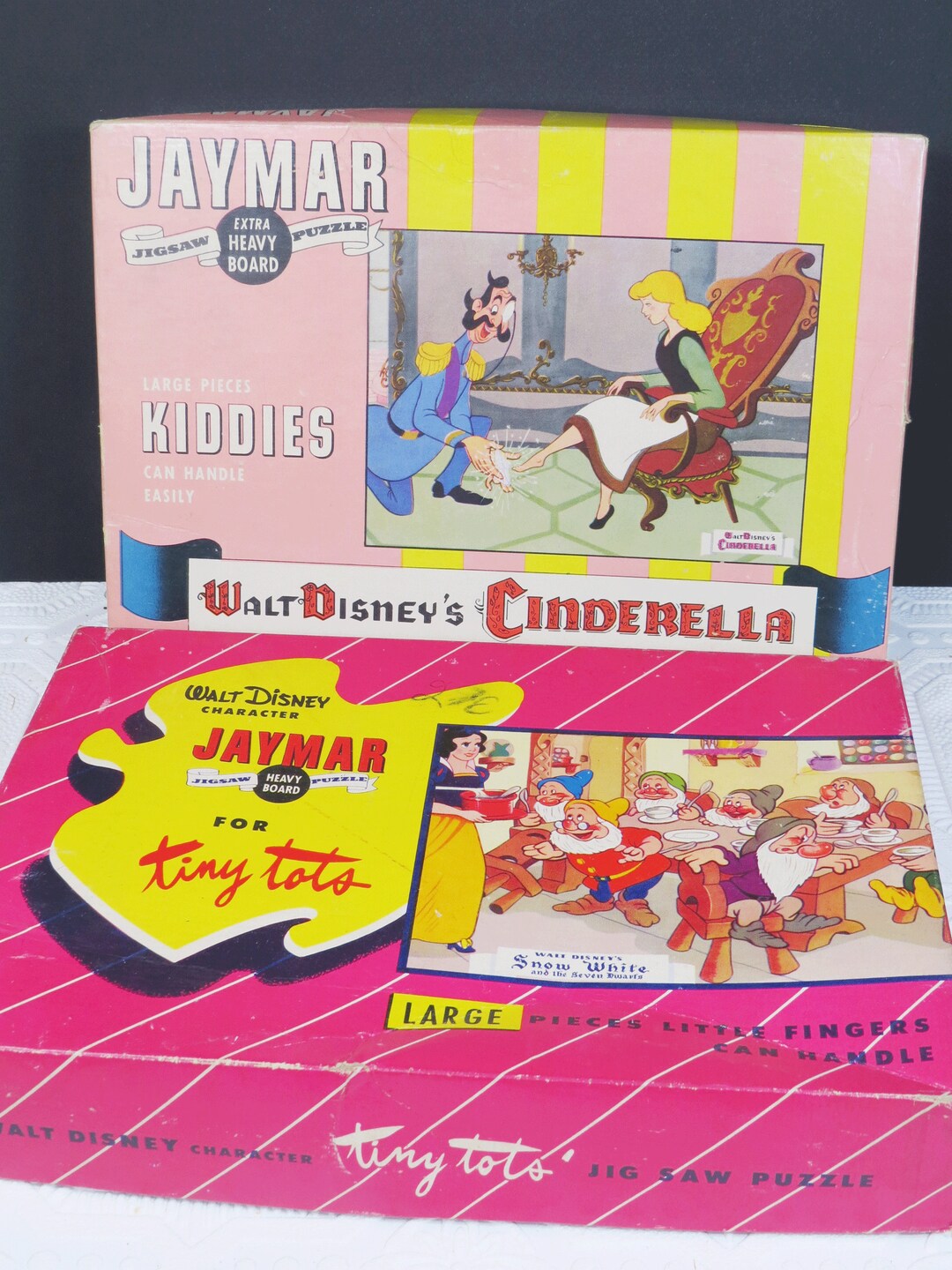 Vintage Jaymar Walt Disney Character Jigsaw Puzzles Set of 2 Etsy