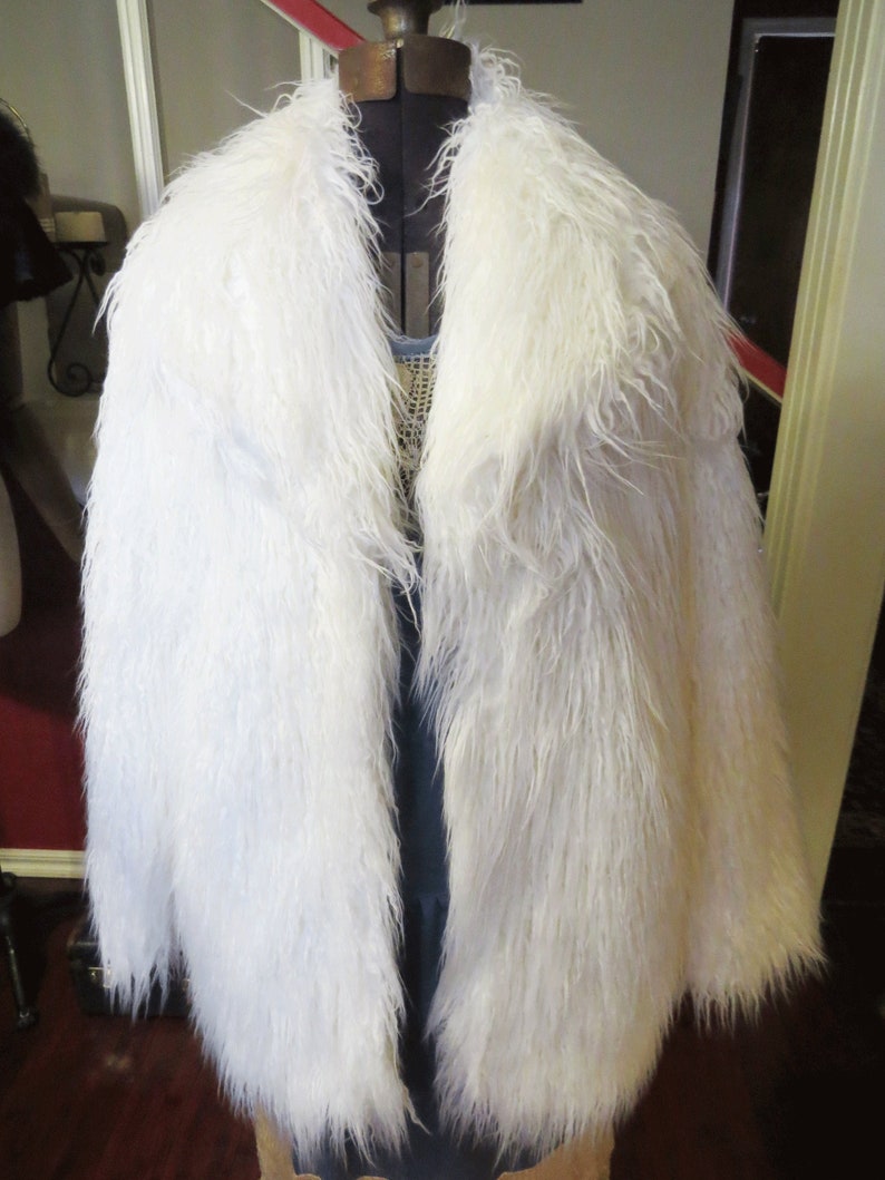 Suzanne Somers Shaggy Faux Fur Jacket Coat Funky Boho | Etsy