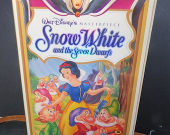 Vintage VHS Snow White & 7 Dwarfs Movie No. 1524 Disney Masterpiece Never Played