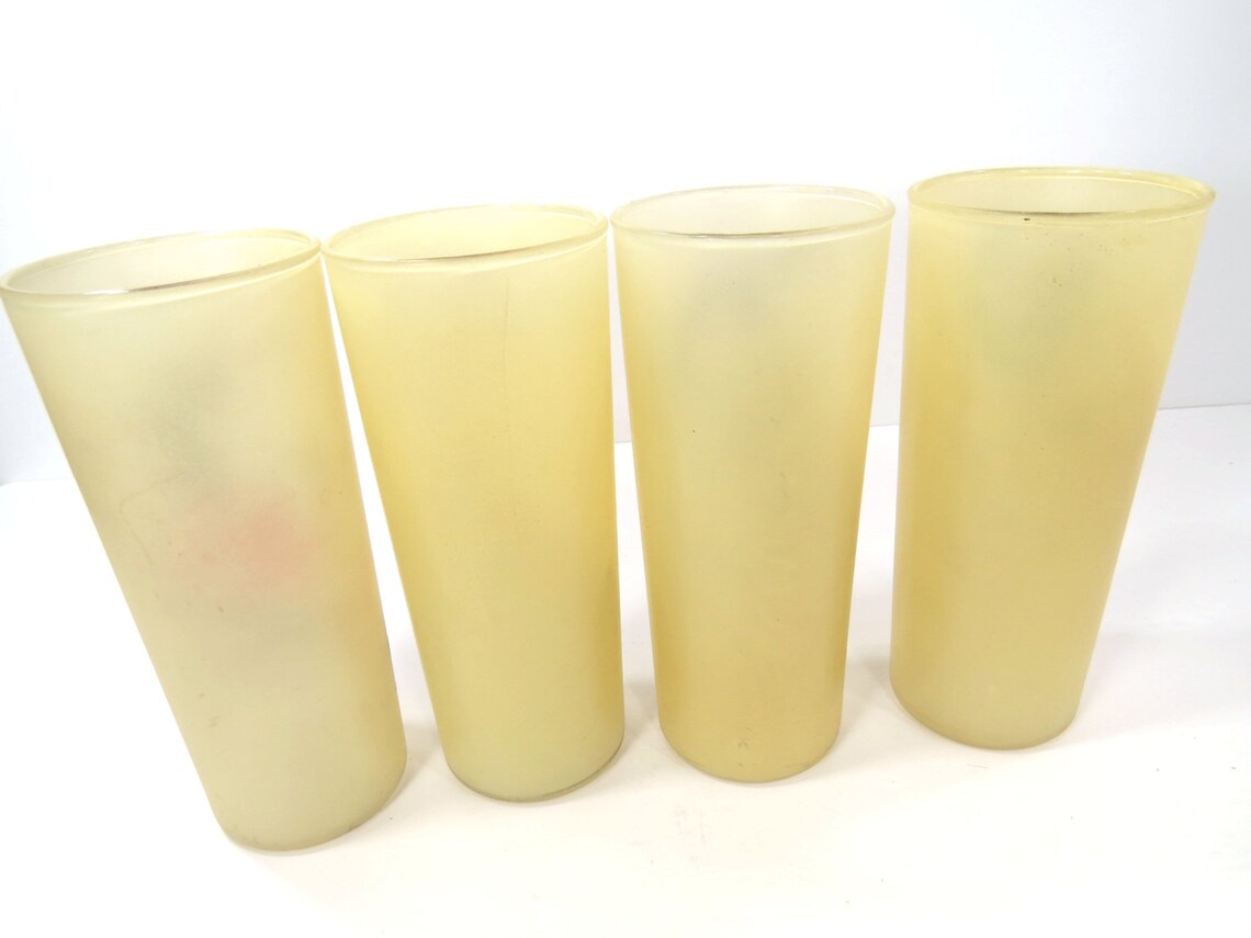4 Indian Native American Frosted Glasses by Bill Flores Etsy