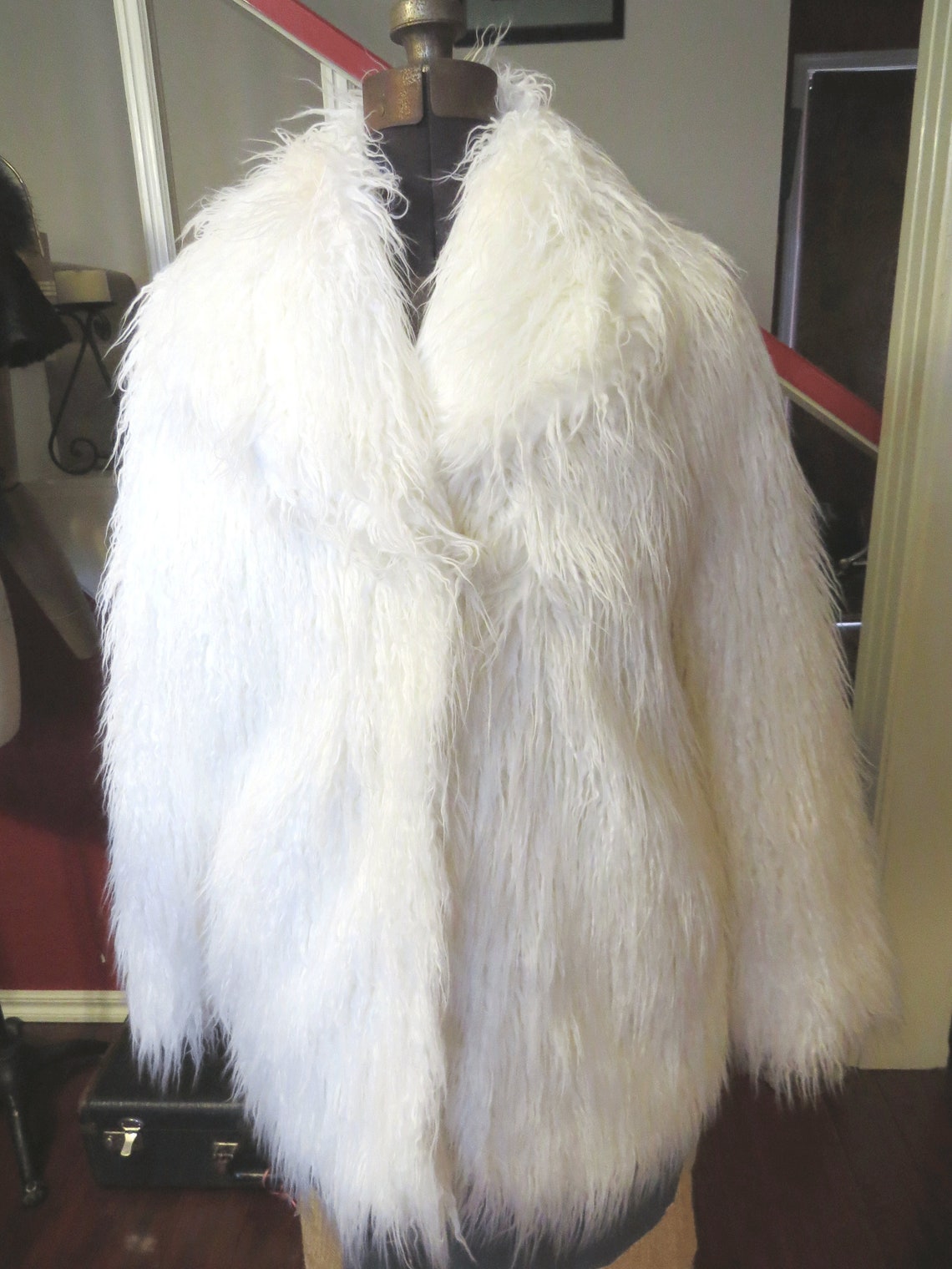 Suzanne Somers Shaggy Faux Fur Jacket Coat Funky Boho | Etsy