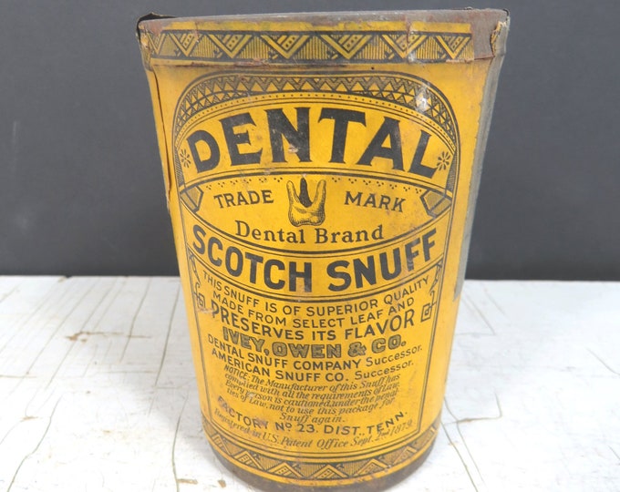 Dental Scotch Snuff GLASS Jar American Snuff Co. Unopened Etsy