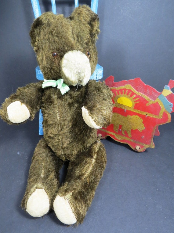 Vintage Mohair Teddy Bear Jointed Arms & Legs Child Room Décor