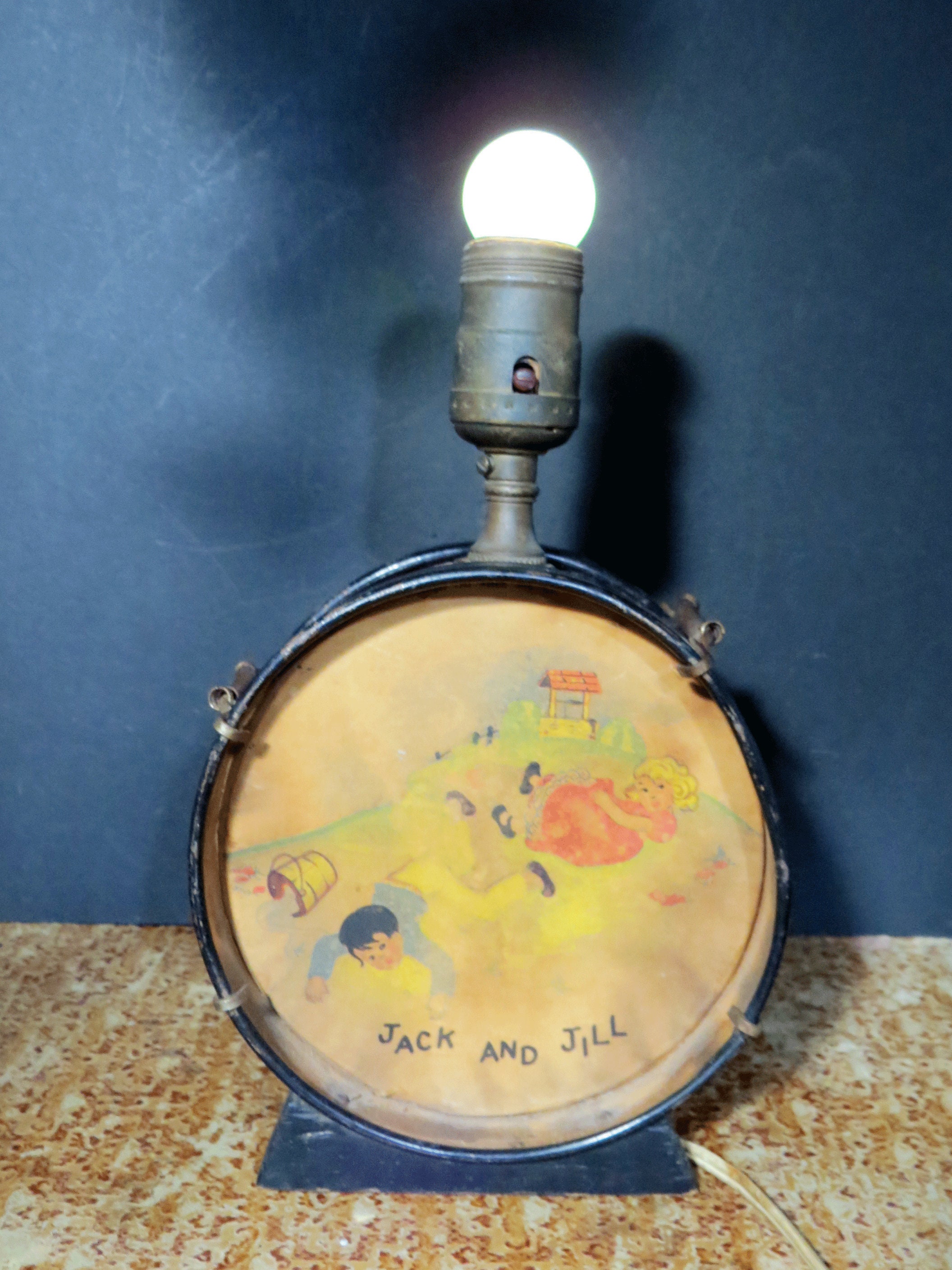 Drum Nursery Rhyme Child's Lamp Jack & Jill Peter Piper Etsy