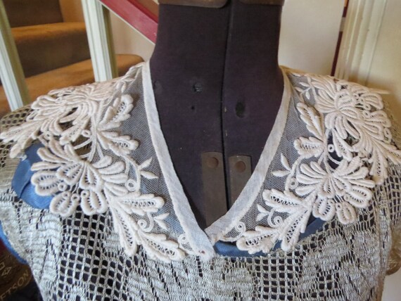 Vintage Art Deco Lace Collar Schiffli & Venise La… - image 2