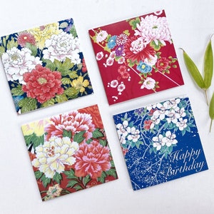 Elija un diseño Tarjeta de felicitación con estampado de kimono de arte japonés Tarjeta de agradecimiento para San Valentín, cumpleaños, aniversario y flores